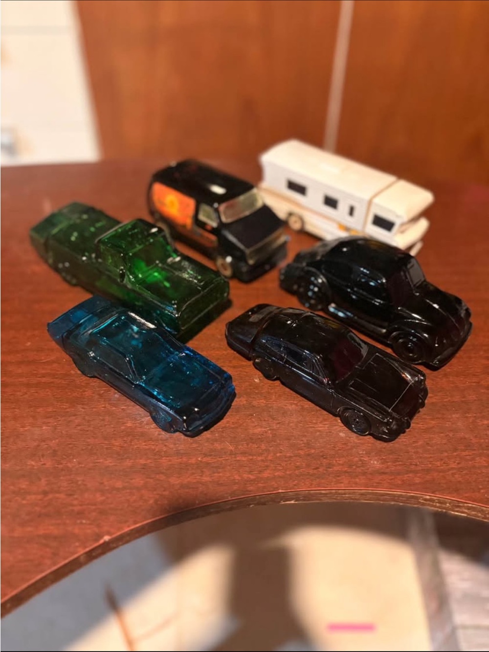 Vintage Avon Glass Car Bottle Collection